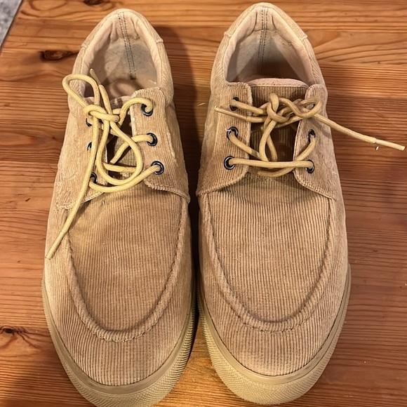 ASOS 4828 loafer tan lace up corduroy shoes - Picture 2 of 12